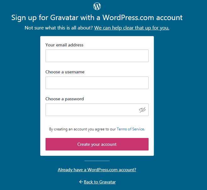 Updating your WordPress Avatar - Step 2